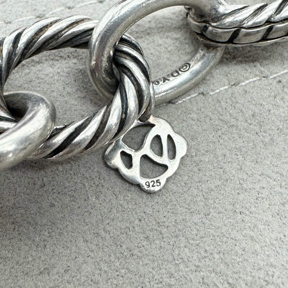 David Yurman 12mm Oval Link Chain Necklace .925 18” - Picture 7 of 9
